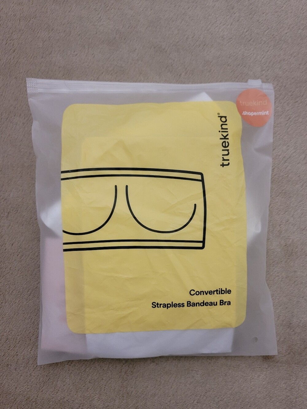 Truekind Women's Convertible Strapless Bandaeu White Bra Size Small